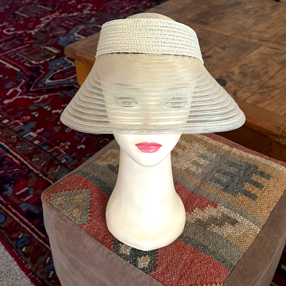 Do Everything in Love Cream Mesh Visor Roll up for easy Travel & Storage